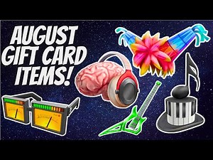 Roblox August 2025 Gift Card Items!