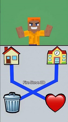 Do You Prefer Home or School? 🤔😂 #shorts #minecraft