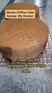 Mocha Chiffon Cake Recipe- My version Ingredients: 6 egg yolks 1/2 c. White sugar 1/2 c. Vegetable oil 1/2 c. Evap milk 1 tsp vanilla 1/2 tsp salt 2 tbsp. Cocoa powder 2 & 1/2 stick Neacafe coffee (1.9g/ stick) 1 & 3/4 c. Cake flour 1 tsp. Baking powder Meringue: 6 egg whites 1/2 tsp. Cream of tartar 1/2 c. White sugar Happy baking! #bakers #homebaker #yummyfood #followers #everyoneシ゚ #buhaycontentcreator #mochachiffoncake | Ghie-Licious