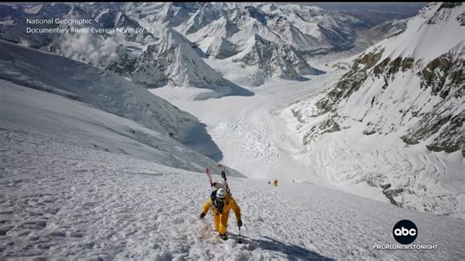 American skier, Jim Morrison, conquered Mount Everest with a history-making ski down its most challenging route, the treacherous north face. Will Reeve with the never-before-seen images as part of a National Geographic documentary. https://abcnews.link/eunBLLC | ABC World News Tonight with David Muir