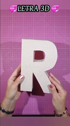 DIY 3D Letter R: Easy Crafts with Recycled Cardboard #crafts #3Dletters #stepbystep