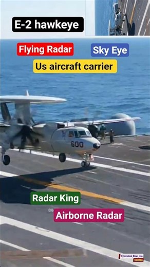 E-2 hawkeye carrier takeoff: The Flying Radar That Controls the Battlefield #airforce #shorts