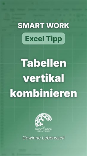 Mehrere Tabellen untereinander zusammenführen – ganz ohne Kopieren. Mit VSTAPELN führst du Daten vertikal in einer einzigen Formel zusammen. Dynamisch, übersichtlich und jederzeit erweiterbar. #ExcelTipps #VSTAPELN #ExcelFormeln #ExcelWorkflow #SmartWork | Florian Sauer