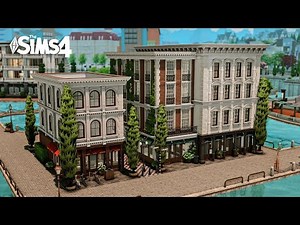 Crescent Row [ Bridal Store, Jewelry Store, & Restaurant ] ♥ The Sims 4: Speed Build