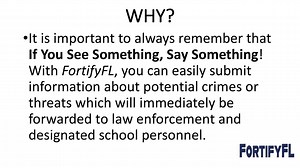 2.7K views · 24 shares | Here's a quick video on how to use the FortifyFL App. This is an easy to use, anynomous way to report serious issues involving schools and/or students and staff. | Volusia County Schools | Facebook