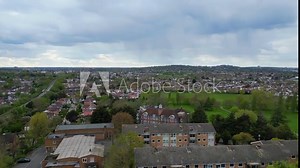 High Angle Time Lapse Footage of Central Wembley London City of England Great Britain. April 17th, 2024