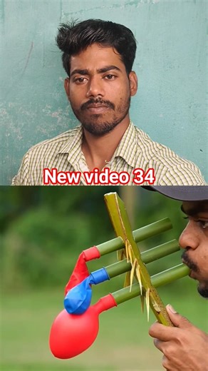 Creative Bamboo Slingshot with Balloon 😍 | Amazing DIY Trick #shorts #diy #slingshot