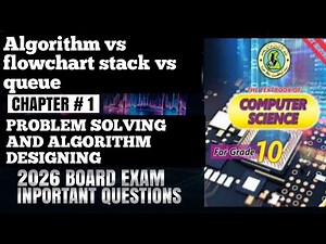 Difference between queue and stack|| tree and grafh || algorithm vs flowchart COMPUTER CLASS 10