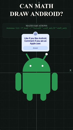 Programming the Android Logo with Pure Wireframe Math 🧠 #shorts #satisfying #asmr #maths