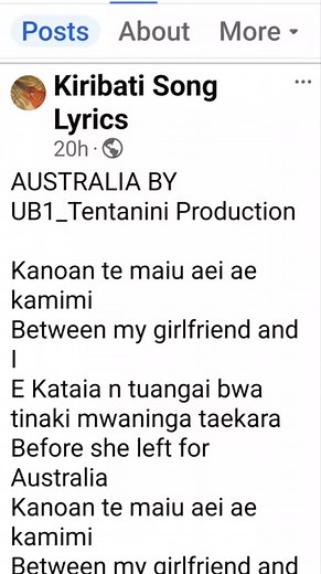 Kiribati Song Lyrics on Reels