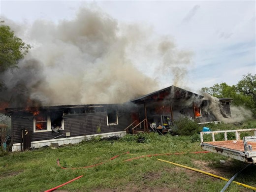 East Concho VFD extinguishes fully involved structure fire