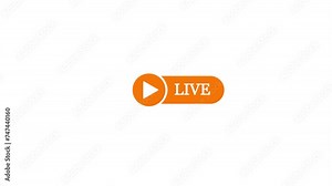 Live Stream sign. Live Telecast Television News Program Texts Icon motion background