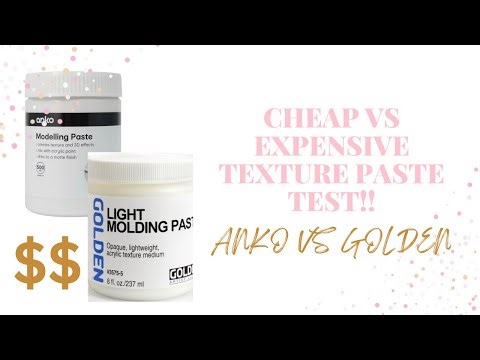 ANKO modelling paste demo. GOLDEN Light demo. Textured art for beginners.