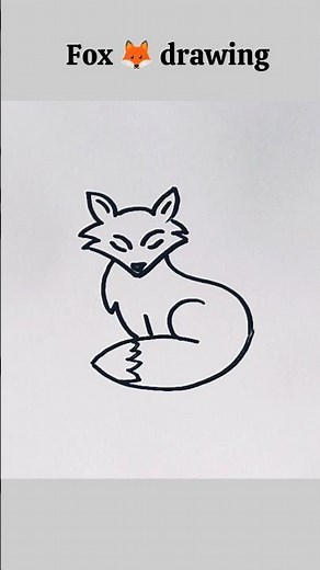 how to draw a fox easy step by step #drawing ‪@SimpleLineDrawing‬