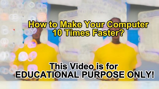 How to make your computer 10 times more faster? Eduational Purpose Only! Own no copyright to the sound playing in the background #Pls_follow_us #pls_share #technologyconsultancy | Technology Consultancy