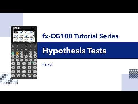 fx‑CG100 | Hypothesis Tests – T-test