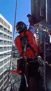 Hanging a giant side plate column. Level Up! Union Ironworkers! God is good!