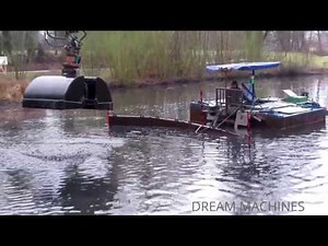Excavator Caterpillar 324D + amazing underwater dozer cleaning muddy pond