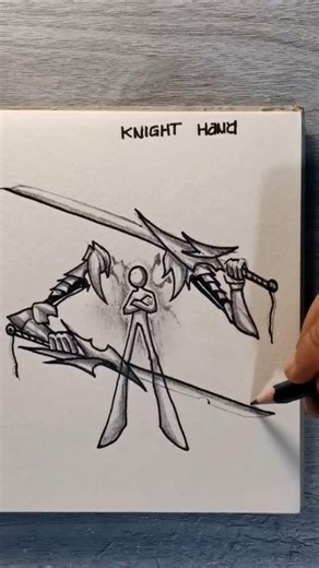 stickman demon soul or knight hand #shorts #art #drawing #stickman