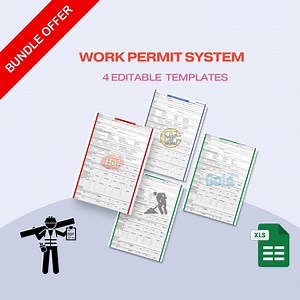 Work Permit Templates | Editable Safety Permits for Excavation, Confined Space, Cold Work & Hot Work | Digital Download - Etsy