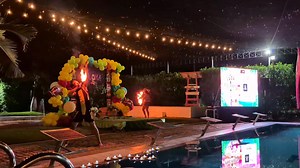 #HappeningNow: Luau Pool Party at #TheOrchardGolf 🌺 Watch Project Dance Guild as they perform their thrilling fire and hawaiian dance performances. 💃 🔥 Have photos from today's event? Post and tag @theorchardgolfandcountryclub! 📸🌊 | The Orchard Golf & Country Club