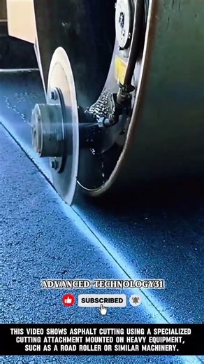 Precision Asphalt Joint Cutting with Heavy Machinery !! #innovation #tool