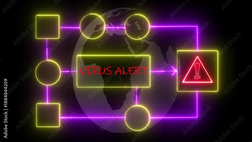 Close-up of antivirus software alert showing virus alert on a computer screen. Important for cyber security awareness and digital safety.