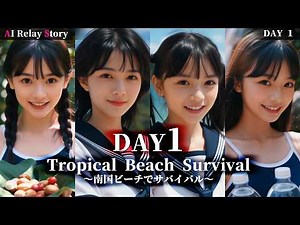 【AI美少女】Tropical Beach Survival -DAY 1- ～南国ビーチでサバイバル～