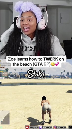 Zoe learns how to TWERK on the beach (GTA RP)🤣💕 #zoespencer #gtaroleplay #foryourpage #viral #trending #fypシ゚viral #fypppppppppppppppppppppppp @Zoe Spencer