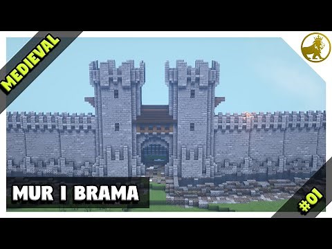 Mur oraz Brama Obronna do Zamku | Minecraft Średniowiecze #01 | Poradnik