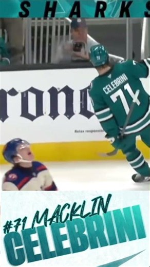 🏒Macklin Celebrini 1st goal of season