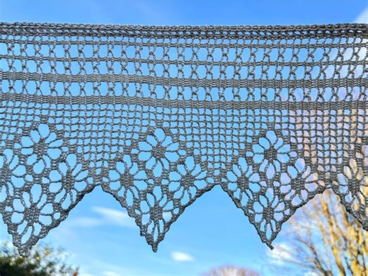 Easy Filet Crochet Curtain Pattern PDF Beginner Lacey Half Curtain, Farmhouse Window Decor, Instant Download Crochet Pattern With Charts - Etsy