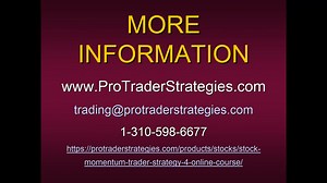 Webinar Offer: https://protraderstrategies.com/products/stocks/stock-momentum-trader-strategy-4-online-course/ When I first started trading on the floor of the Pacific Stock Exchange I was introduced to a method that has helped sustain my trading for over 4 decades. The trading requirements are so consistent that they can be applied to virtually any market, any time frame, and in any direction. Please join me as I reveal a method that I continue to apply to my own personal trading on a daily bas