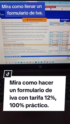 Mira como hacer un formulario de iva para tarifa 12%, 100% práctico con @CECFECONSULTORES #sri #profesional #auxiliarcontable #tributacion #contador #declaraciones #sriecuador