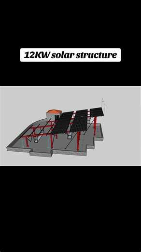 Solar structure design 12KW quality work ☀️🛠️#solarsystem #solar #foryou #fyppppppppppppppppppppppp #solarenergy