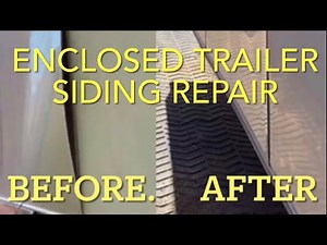 HOW TO REPAIR A BUBBLE IN SIDE PANELING ON A SCREWLESS ENCLOSED TRAILER QUICK &EASY TO DO