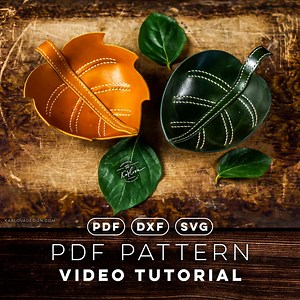 Leather Leaf Trinket Trays PDF Pattern: DIY Valet Catchall Template - Etsy