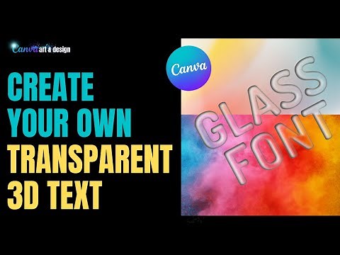Create Transparent Glass Text With Any Font | Canva Art Design Text Effect Tutorial