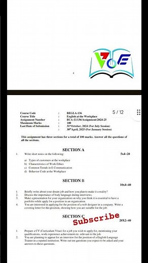 BCA_NEW 1st semester free solved assignments #ignou #solvedassignments #bca #1semester