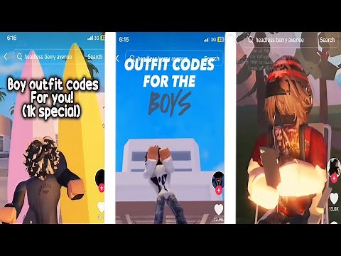 60+ BOY OUTFIT CODES| Berry Avenue