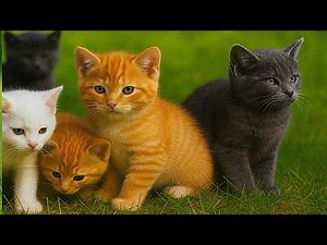Fluffy Kittens Playing Outdoors with Relaxing Cat Sounds
