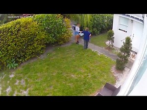 Woman confronts porch pirate in the act, video shows