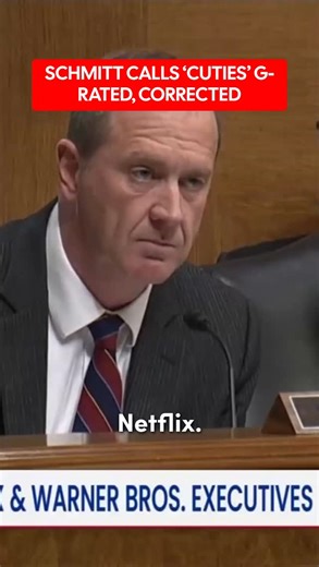GOP Watch Daily on Instagram: "The record shows Senator Eric Schmitt repeatedly called Netflix's "Cuties" a "G-rated" kids film during Tuesday's hearing. Netflix Co-CEO Ted Sarandos had to correct him on the spot: "that film you're speaking of is MA rated adult movie for adults, not for kids." ⁣ ⁣ Watch what happens when a senator makes basic factual errors while questioning tech executives about content they clearly haven't researched. This is documentation of how our representatives prepare fo