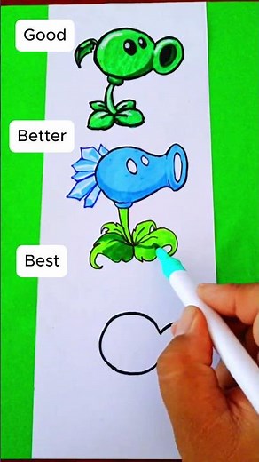 How to Draw Peashooter🫛 // Plants vs Zombies 🧟‍♂️ #myart #howtodraw #drawing