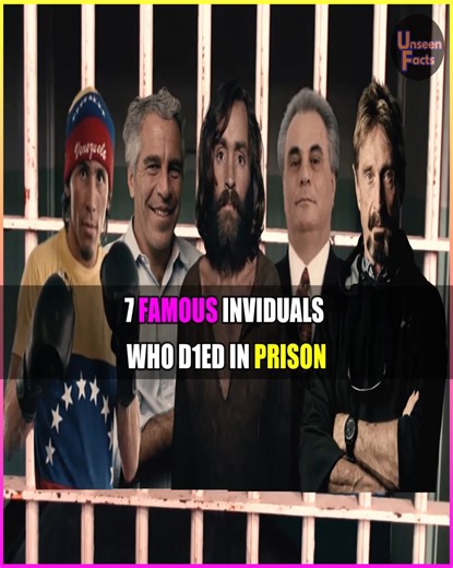 7 Famous Individuals Who Died In Prison #famous #people #celebrities #celebritynews #prison #jail #prisoners #prisonlife #inmate #criminal #truecrime #tragic #jailtime #tragic #storytime #inmates #cell #prisoncell #jailstory #fblifestyles #fblifestylechallenge | Unseen Facts Compilations