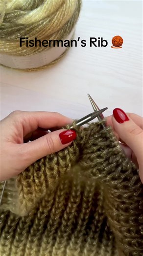 Fisherman’s Rib 🧶 #knitting #knittingpattern #knittingforbeginners | knitting