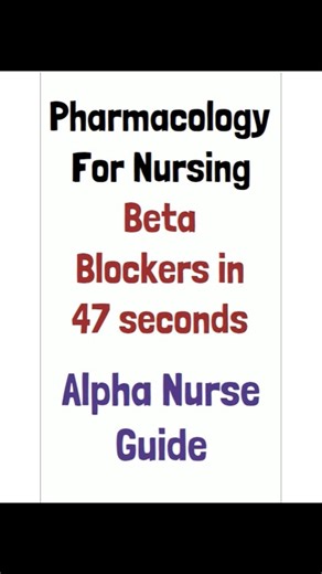NCLEX Review - Beta Blockers for NCLEX, Nursing Student, and Nursing School #NCLEX #nursingschool #nursingstudent | Alpha Nurse Guide For RN & LPN & LVN & RPN