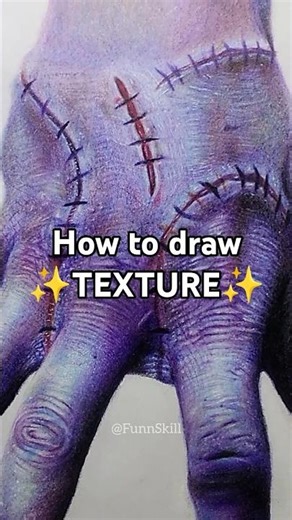 How to draw ✨SKIN TEXTURE✨ #art #drawing #realistic #tutorial #wednesday #netflix #creative