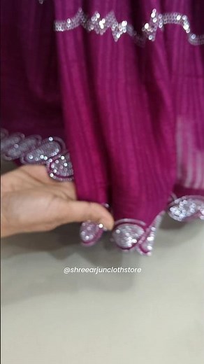 Beautiful Purple Saree with Silver Shining Stone Work | Latest Designer Look ✨
