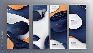 line media Vector minimal social dark wavy template header banner text Abstract background cover blue